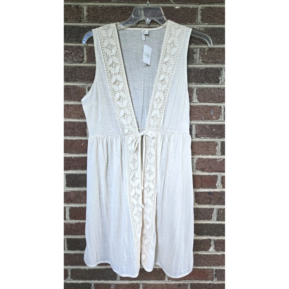 Cato Lg Sleeveless Knee-length Cardigan Cover-up Boho Coquette Cottagecore